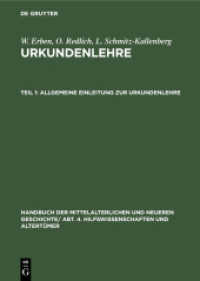 Allgemeine Einleitung Zur Urkundenlehre