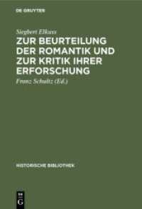 Zur Beurteilung Der Romantik Und Zur Kritik Ihrer Erforschung (Historische Bibliothek") 〈39〉