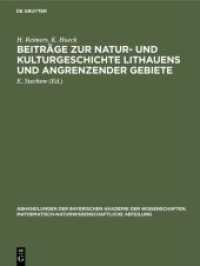 Beiträge Zur Natur- Und Kulturgeschichte Lithauens Und Angrenzender Gebiete: Vegetationsstudien Auf Lithauischen Und Ostpreussischen Hochmooren (Abhandlungen Der Bayerischen Akademie Der Wissenschaften. Mathematisch-Naturwissenschaftliche Abteil 〈10〉