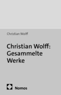 Christian Wolff: Gesammelte Werke : I. Abteilung: Deutsche Schriften. Band 23.2: Natürliche Gottesgelahrheit nach beweisender Lehrart abgefasset. Ins Deutsche übersetzt von Gottlieb Friedrich Hagen I.2 （Halle 1742. Reprint: Hildesheim. 1995. 454 S. 210 mm）