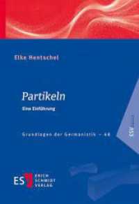 Partikeln : Eine Einf&uuml;hrung (Grundlagen der Germanistik (GrG))