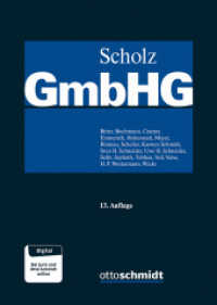 GmbH-Gesetz, Band I : Kommentar mit Anhang Konzernrecht （13. Aufl. 2022. 1935 S. 240 mm）