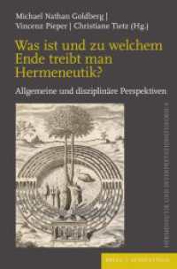 Was ist und zu welchem Ende treibt man Hermeneutik? : Allgemeine und disziplinäre Perspektiven (Hermeneutik und Interpretationstheorie 9) （2024. 180 S. 23.5 cm）