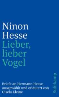 »Lieber, lieber Vogel« : Briefe an Hermann Hesse. Ausgew., erl. u. Essay v. Gisela Kleine (suhrkamp taschenbuch 3373) （2. Aufl. 2002. 619 S. mit zahlreichen Abbildungen. 176 mm）