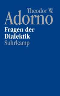 Nachgelassene Schriften. Abteilung IV: Vorlesungen : Band 11: Fragen der Dialektik (1963/64) （2021. 515 S. 206 mm）
