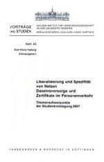 VortrÃ¤ge und Studien aus dem Institut fÃ'r Verkehrswissenschaft an der UniversitÃ¤t MÃ'nster. : Themenschwerpunkte der Studienkreistagung 2007