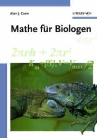 Mathe f&uuml;r Biologen （2004. IX, 230 S. m. Abb. 24 cm）