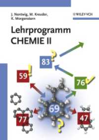 Lehrprogramm Chemie. Bd.2 8 Programme Allgemeine Chemie, 17 Programme Organische Chemie （4. Aufl. 2004. XV, 730 S. 21 cm）