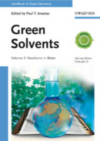 Handbook of Green Chemistry. Handbook of Green Chemistry - Green Solvents : Volume 5 - Reactions in Water （1. Auflage. 2013. IX, 427 S. 2 Farbabb. 240 mm）