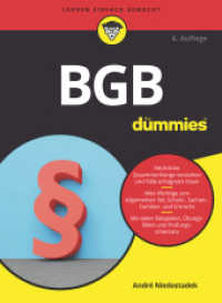 BGB für Dummies (...für Dummies) （6. Aufl. 2021. 400 S. 240 mm）