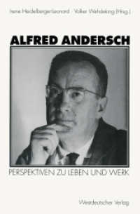 Alfred Andersch : Perspektiven zu Leben und Werk （1994. 236 S. 236 S. 2 Abb. 229 mm）