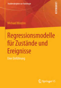 Regressionsmodelle für Zustände und Ereignisse : Eine Einführung (Studienskripten zur Soziologie)