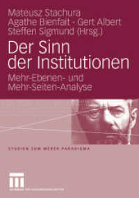 Der Sinn der Institutionen : Mehr-Ebenen- und Mehr-Seiten-Analyse (Studien zum Weber-paradigma)