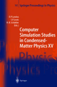 Computer Simulation Studies in Condensed-Matter Physics, XIV : Proceedings of the Fifteenth Workshop, Athens, Ga, USA (Springer Proceedings in Physics