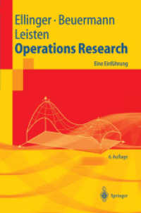 Operations Research : Eine Einführung （6., verb. Aufl. 2003. XII, 280 S. m. 202 Abb. 23,5 cm）