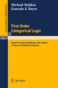 First Order Categorical Logic : Model-Theoretical Methods in