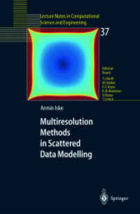 Multiresolution Methods in Scattering Data Modelling (Lecture Notes in Computational Science and Engineering Vol.37) （2004. 200 p.）