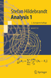 Analysis Tl.1 (Springer-Lehrbuch) （2., korr. Aufl. 2006. XVII, 486 S. m. 76 Abb. 23,5 cm）