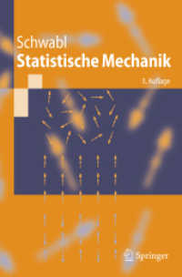 Statistische Mechanik : Mit 186 Aufgaben (Springer-Lehrbuch) （3., aktualis. Aufl. 2006. xviii, 591 S. XVIII, 591 S. 189 Abb. 235 mm）