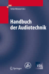 Handbuch der Audiotechnik (VDI-Buch) （2008. VIII, 1197 S. m. Abb. 24 cm）