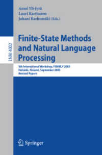 Finite-state Methods and Natural Language Processing : 5th International Workshop, Fsmnlp 2005, Helsinki, Finland, September 1-2, 2005, Revised Papers