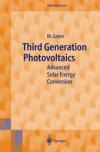 第三世代太陽電池<br>Third Generation Phtovoltaics : Advanced Solar Energy Conversion (Springer Series in Photonics Vol.12) （2003. XI, 160 p. w. 63 figs. 23,5 cm）