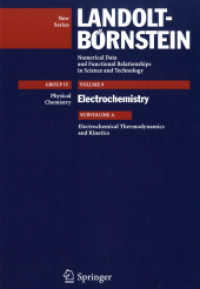 Landolt-Börnstein, Group 4, Vol. 9A : Electrochemistry - Subvolume A : Electrochemical Thermodynamics and Kinetics