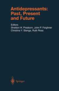 抗うつ剤<br>Antidepressants: Past, Present and Future (Handbook of Experimental Pharmacology Vol.157) （2004. 490 p. w. 63 ill.）
