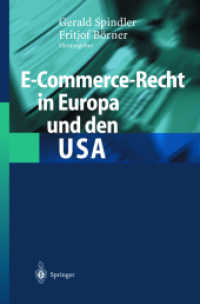 E-Commerce-Recht in Europa und den USA （2003. XVII, 844 S. 24 cm）