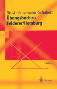 Übungsbuch zu Felderer / Homburg : Mit Aufgaben u. Lösungen （5., neubearb. u. erw. Aufl. 2003. VIII, 177 S. m. 38 Abb. 20,5 cm）