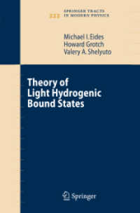 Theory of Light Hydrogenic Bound States (Springer Tracts in Modern Physics)