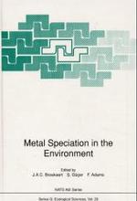 Metal Speciation in the Environment (NATO Asi Subseries G)