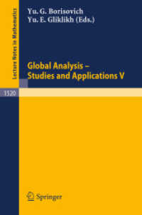 Global Analysis - Studies and Applications V (Lecture Notes in Mathematics, Volume 1520) （2008. 300 S. 235 mm）