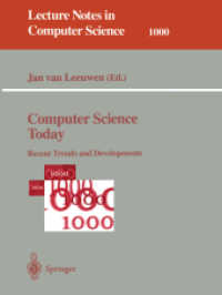 Computer Science Today : Recent Trends and Developments (Lecture Notes in Computer Science)