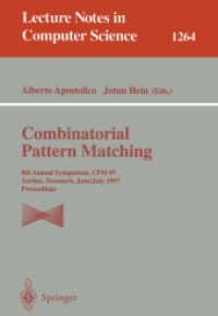 Combinatorial Pattern Matching : 8th Annual Symposium, Cpm 97 Aarhus, Denmark, June 30-July 2, 1997 : Proceedings (Lecture Notes in Computer Science)