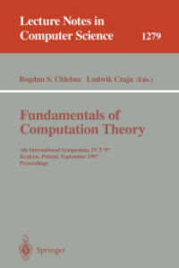 Fundamentals of Computation Theory : 11th International Symposium, Fct '97, Krakow, Poland, September 1-3, 1997 : Proceedings (Lecture Notes in Comput