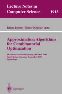 Approximation Algorithms for Combinatorial Optimization : Third International Workshop, Approx 2000, Saarbrucken, Germany, September 5-8, 2000 : Proce