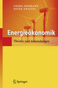 Energieökonomik : Theorie und Anwendungen （2008. XX, 376 S. m. zahlr. Abb. 23,5 cm）