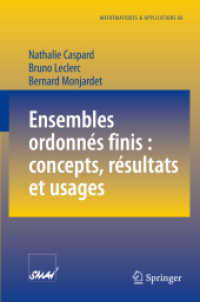 Ensembles Ordonnes Finis : Concepts, Resultats Et Usages (Mathematiques Et Applications)
