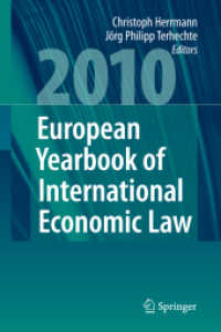 European Yearbook of International Economic Law 2010 〈Vol. 1〉