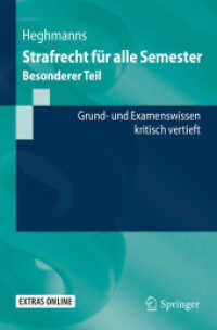 Strafrecht für alle Semester, Besonderer Teil, m. CD-ROM : Grund- und Examenswissen kritisch vertieft (Springer-Lehrbuch) （2009. XLV, 601 S. 23,5 cm）