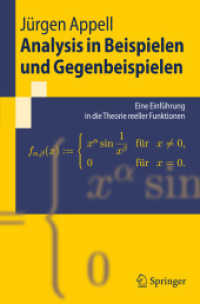 Analysis in Beispielen und Gegenbeispielen : Eine Einführung in die Theorie reeller Funktionen (Springer-Lehrbuch) （2009. XVII, 470 S. m. Abb. 23,5 cm）