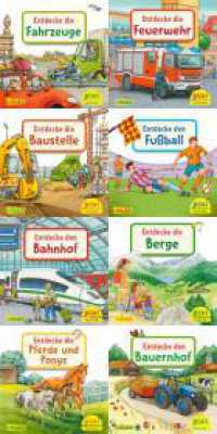 Pixi Bücher. 240 Pixi-8er-Set, m. 7 Buch : Entdecke die Fahrzeuge: Entdecke die Feuerwehr; Entdecke die Baustelle; Entdecke den Fußball; Entdecke den Bahnhof; Entdecke die Berge; Entdecke Pferde und Ponys; Entdecke den Bauernhof （3. Aufl. 2016. 24 S. farbig illustriert. 100.00 mm）