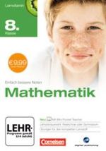 Lernvitamin Mathematik 8. Schuljahr, CD-ROM : Kompletttrainer. Für Windows 2000, XP, Vista (Lernvitamine, Neue Ausgabe) （2010. 28 S. Mit Beiheft. 193 mm）