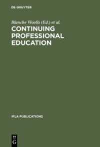 Continuing Professional Education : An IFLA Guidebook ; A Publication of the Continuing Professional Education Round Table (CPERT) of the International Federation of Library Associations and Institutions (IFLA Publications 55)