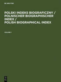 Polski Indeks Biograficzny （2. Aufl. 2003. CXXXVIII, 1842 S. 210 x 290 mm）