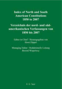 Constitutions of the World 1850 to the Present / Index of North and South American Constitutions 1850 to 2007 (Constitutions of the World 1850 to the Present)