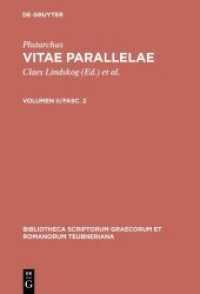 Plutarchus: Vitae parallelae. Volumen II/Fasc. 2 Vitae parallelae Vol.II/Fasc. 2 : Volumen II/Fasc. 2 (Bibliotheca scriptorum Graecorum et Romanorum Teubneriana)