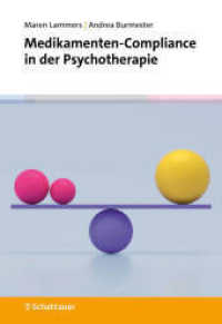 Medikamenten-Compliance in der Psychotherapie （1. Auflage 2025. 2025. 200 S. 30 Abb. 240.00 mm）