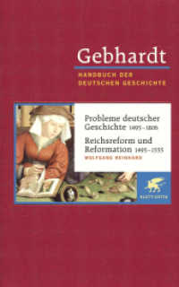 Gebhardt: Handbuch der deutschen Geschichte. Band 9 (Gebhardt Handbuch der Deutschen Geschichte, Bd. 9) : Probleme deutscher Geschichte 1495-1806. Reichsreform und Reformation 1495-1555 (Gebhardt Handbuch der Deutschen Geschichte 9) （2. Aufl. 2001. 382 S. Leinen mit eingel. Titelbild, Fadenheftung, ausf）